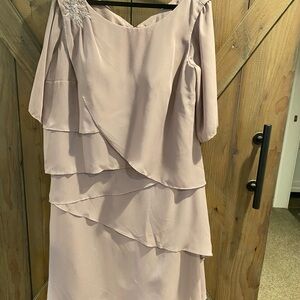 Elegant Mauve Layered Dress